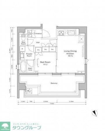 プラウドフラット浅草橋IIIの物件間取画像